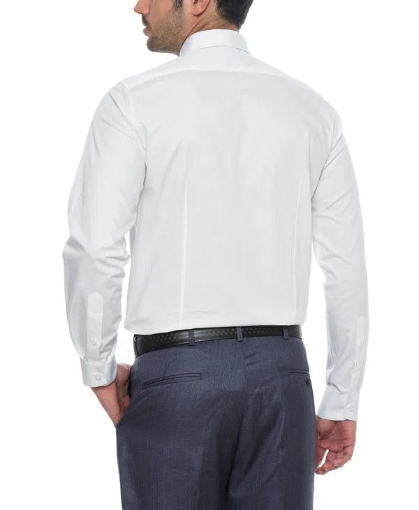 Camisa Corbata Blanca Dobby 100% Algodón