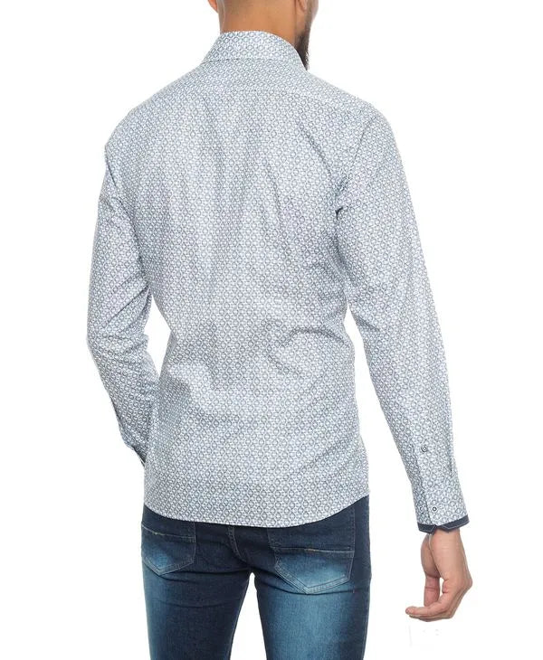 Camisa Sport  Cranbrook Estampada Blanca