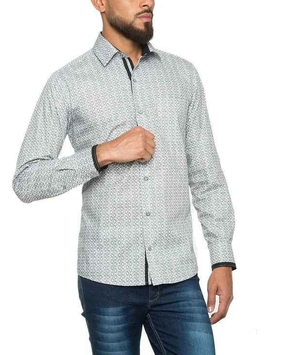 Camisa Sport  Cranbrook Estampada Blanca