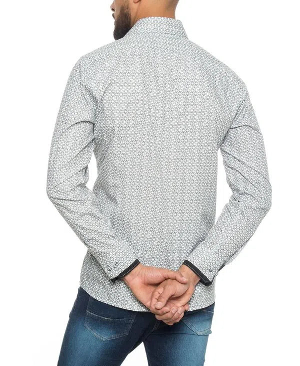 Camisa Sport  Cranbrook Estampada Blanca