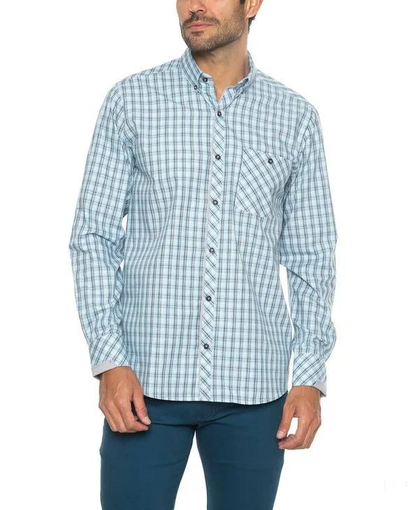 Camisa Sport Emersons Azul  Cuadros